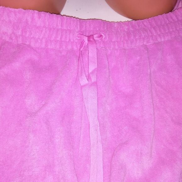 Victoria Secret PINK Lounge Set Hoodie & Shorts XL Pink Terry Cloth Zip Up Pocke - Picture 4 of 16